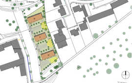 Planentwurf für den Sozialwohnungsbau am Standort Mariahof