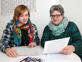 Foto: Elisa Winter und Kerstin Kirch arbeiten für das Projekt Jobpilot